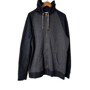 Sonoma Life+Style Mens XLT Gray & Charcoal Full-Zip Hoodie Sweatshirt
